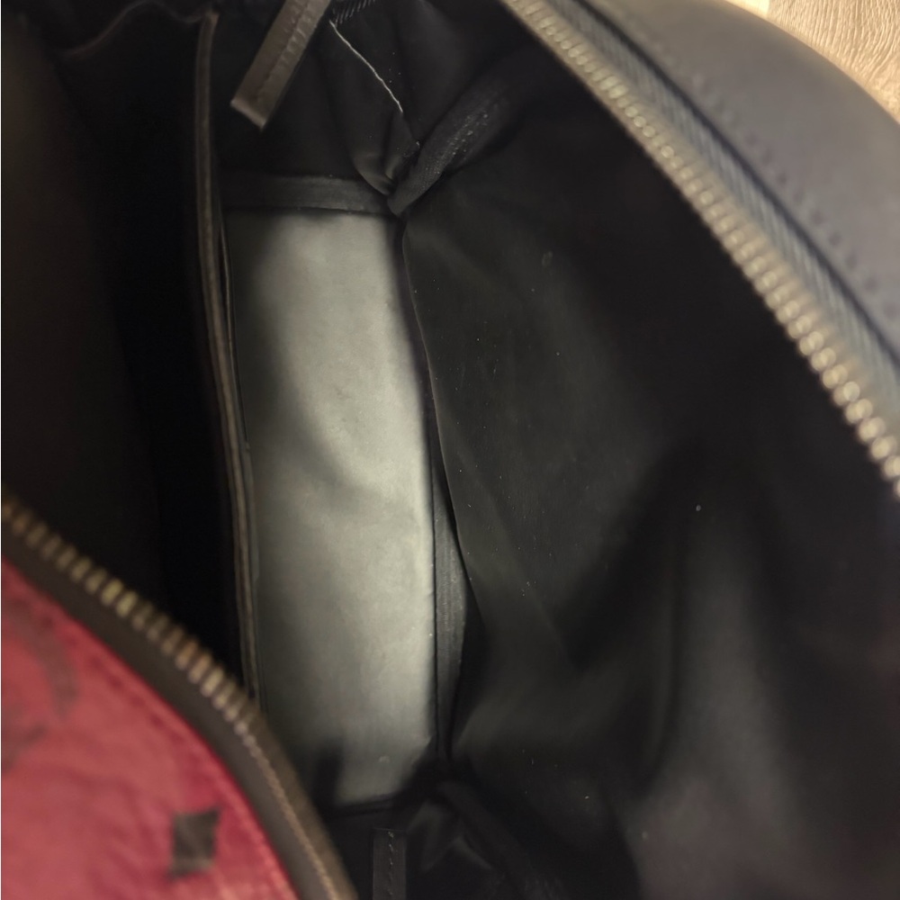 MCM Red and Black Logo Backpack - Picture 9 of 11